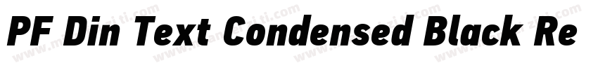 PF Din Text Condensed Black Regular字体转换